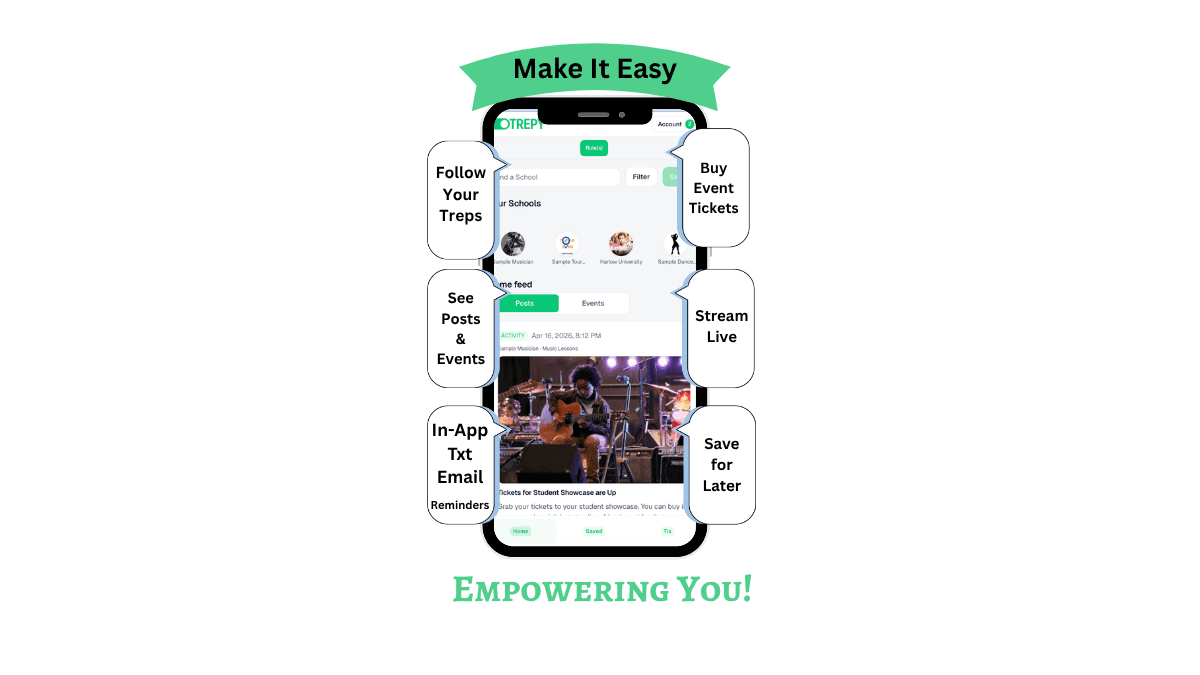 Trepy app on a phone